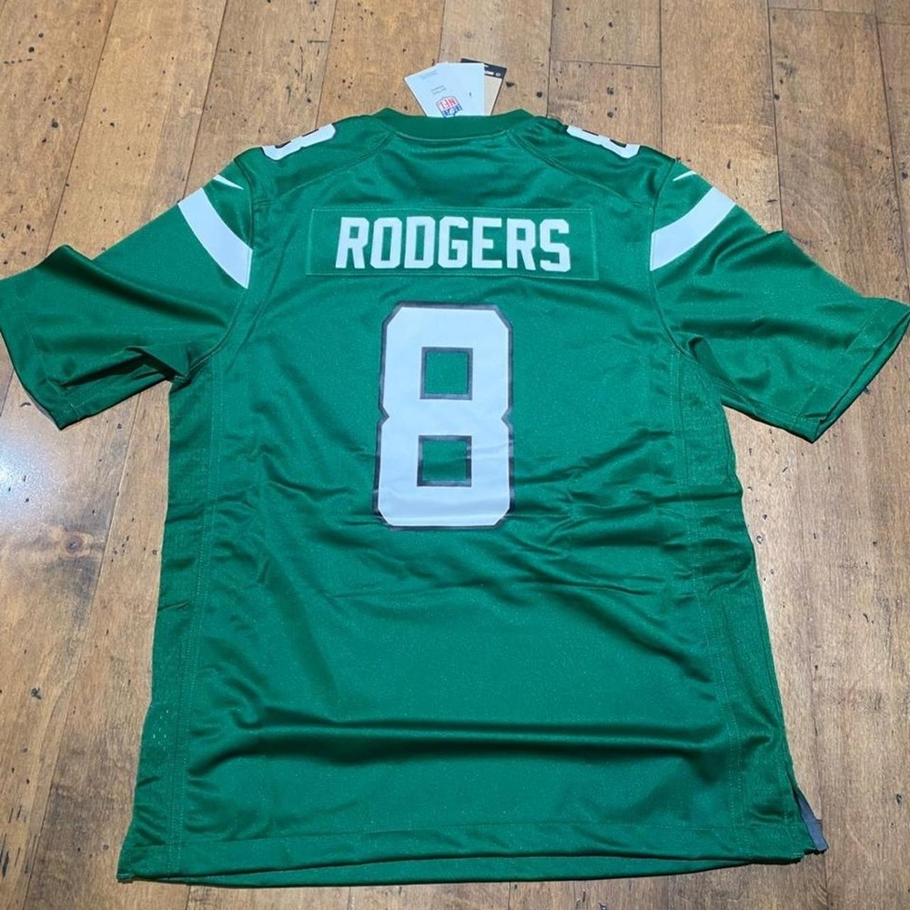 Nike Fanatics Aaron Rodgers New York Jets green jersey Size M - Picture 4 of 7
